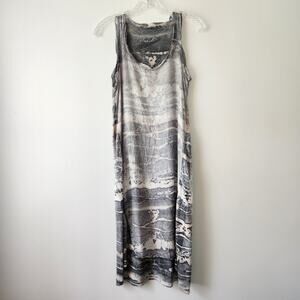 Ma+ch Marika Charles Dress S Gray Hand Dyed Woven Ethereal Artisanal Whimsigoth